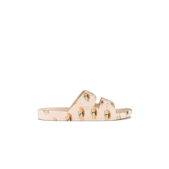 Freedom Moses Women's Calypso Slides Multicolor Palm Tree Print Size 9.5 - Picture 2 of 9